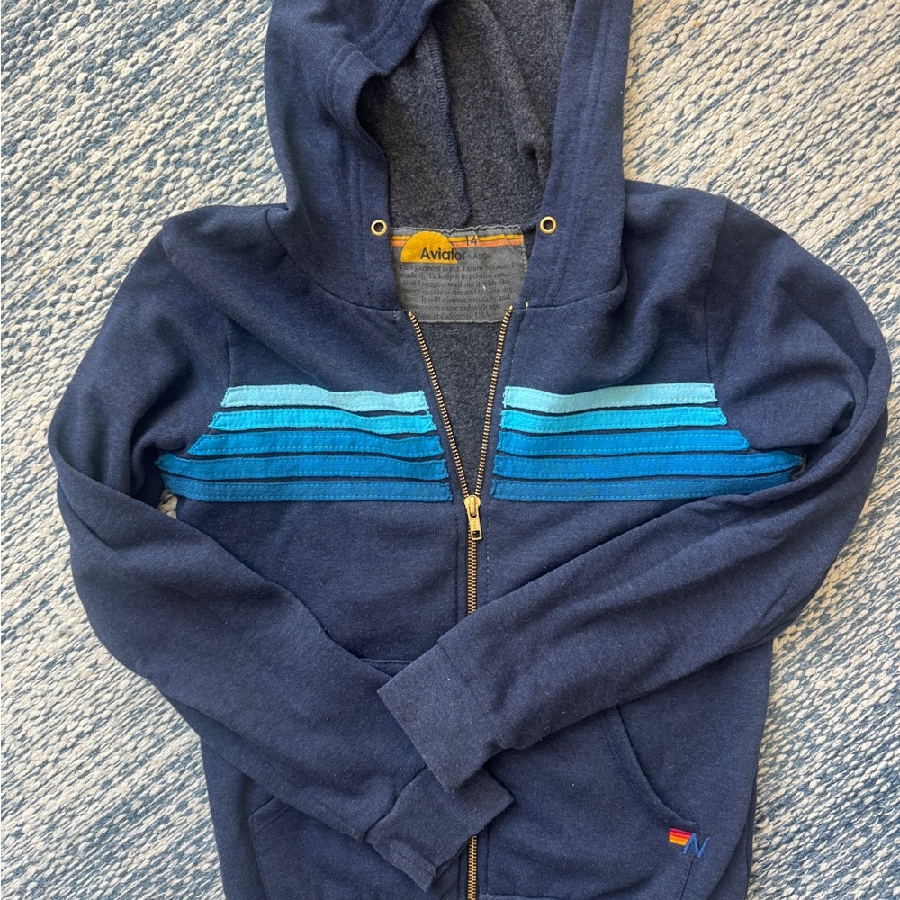Aviator Nation Kids Hoodie bundle  in White, Gray, and Navy - Picture 5 of 5